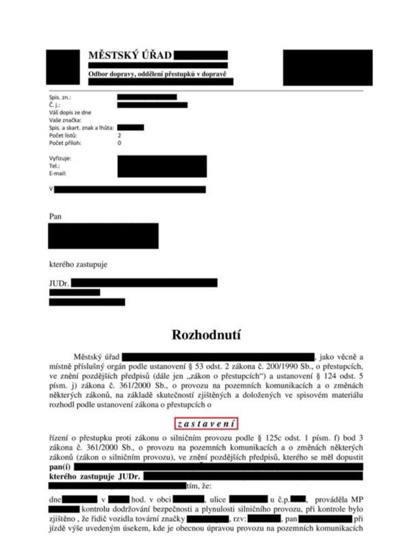 Rozhodnutí — Měření LIDAR ProLaser III