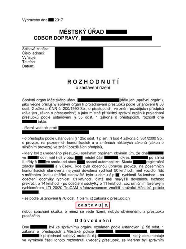 Rozhodnutí — Měření TruCam